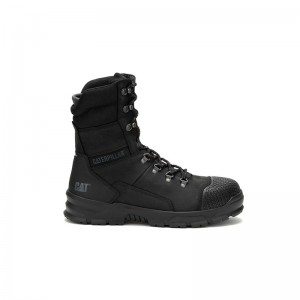 CatFootweat Accomplice X Waterproof Steel Toe Men's Work Boots Black | 61CJZEKST