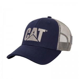 CatFootweat Cat Logo Flag Hat Men's Clothing Navy | 23HEZMAOS