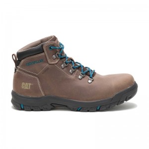 CatFootweat Mae Steel Toe Waterproof Women's Boots Brown | 70UDWAVOS