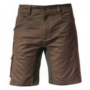 CatFootweat Operator Flex Short Men's Clothing Brown | 01POSGTBC