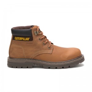 CatFootweat Outbase Waterproof Men's Work Boots Brown | 27MGNQVJW