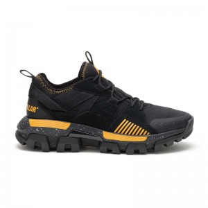 CatFootweat Raider Sport Sneaker Men's Casual Shoes Black / Yellow | 09SEDCJOW