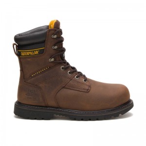 CatFootweat Salvowaterproof Steel Toe Thinsulate Men's Work Boots Dark Brown | 24DSMYUGB