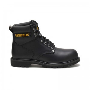 CatFootweat Steel Toe Men's Work Boots Black | 30BHCEUVT