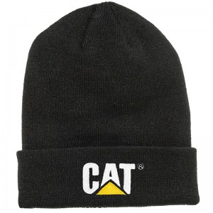 CatFootweat Trademark Cuff Beanie Men's Clothing Black | 78FPDUMNQ