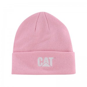 CatFootweat Trademark Cuff Beanie Women's Workwear Pink | 60BEKOUNR