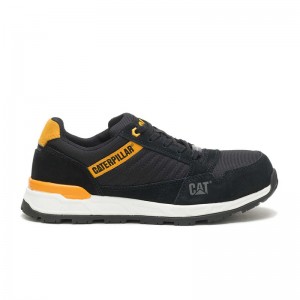 CatFootweat Venward Composite Women's Shoes Black / Yellow | 96SJTMXQR