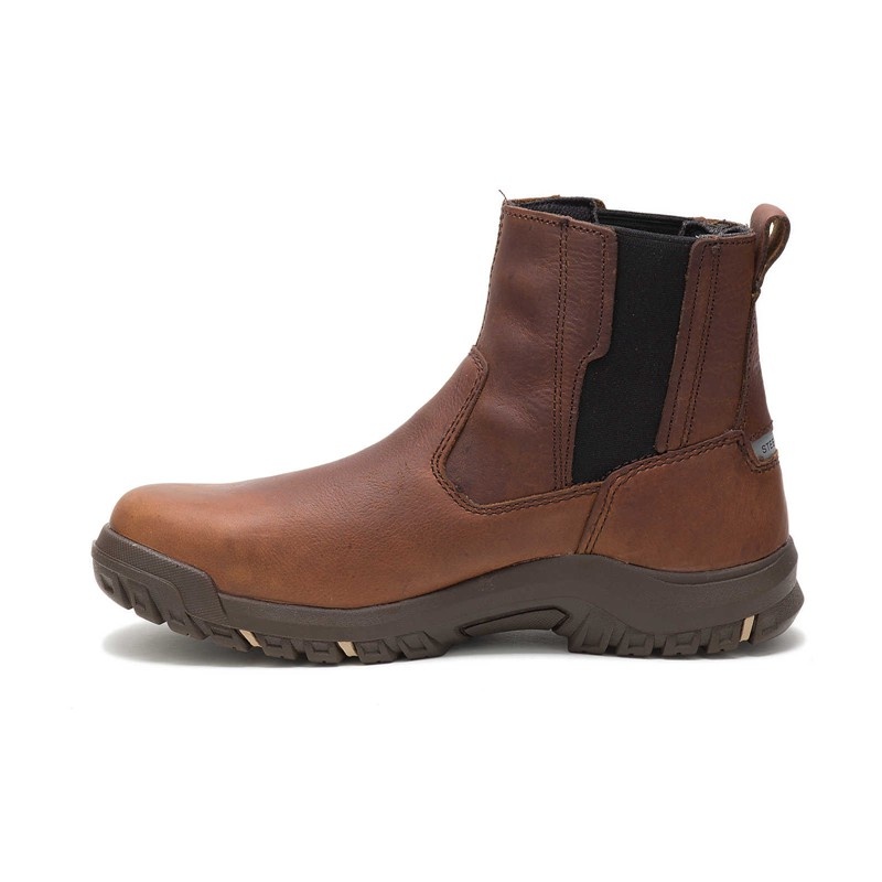 CatFootweat Abbey Steel Toe Women's Boots Brown | 07FXNCUQG