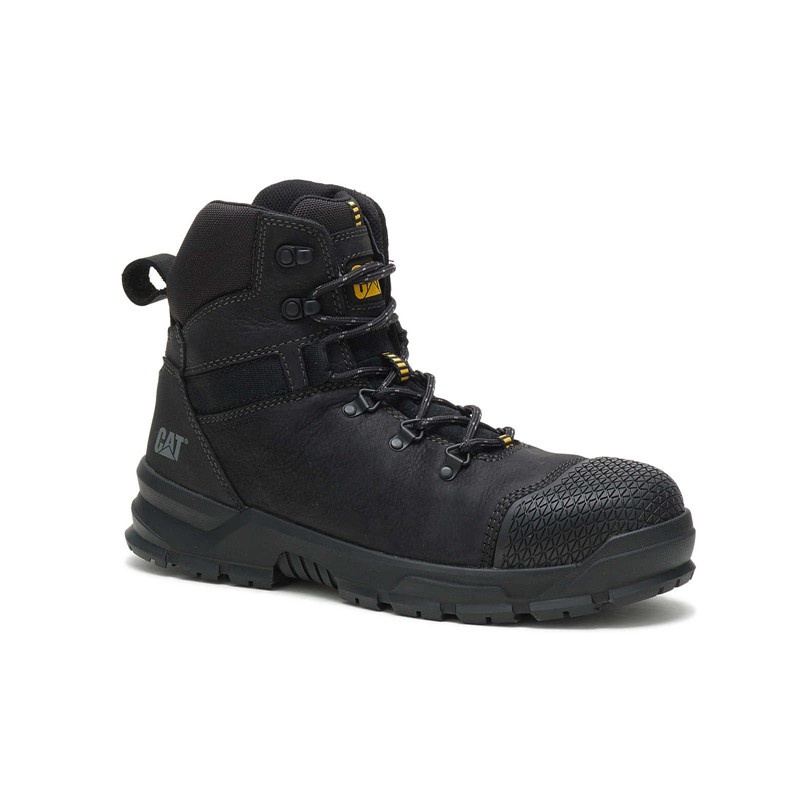 CatFootweat Accomplice X Waterproof Steel Toe Men's Work Boots Black | 56YLPZFKA