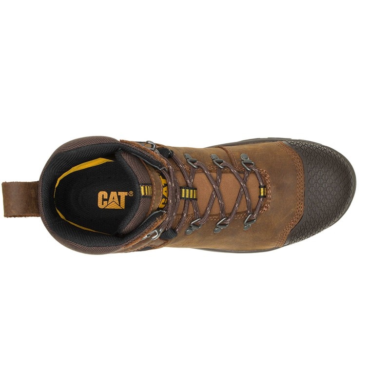 CatFootweat Accomplice X Waterproof Steel Toe Men's Work Boots Brown | 72AVKPCXY