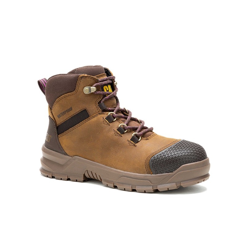 CatFootweat Accomplice X Waterproof Steel Toe Women's Boots Brown | 83CFOULEX