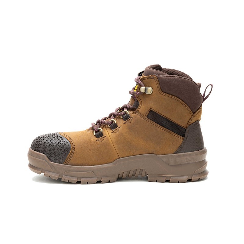 CatFootweat Accomplice X Waterproof Steel Toe Women's Boots Brown | 83CFOULEX