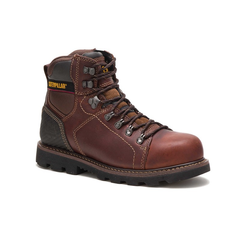 CatFootweat Alaska 2.0 Steel Toe Men's Work Boots Brown | 20VCBTQMD