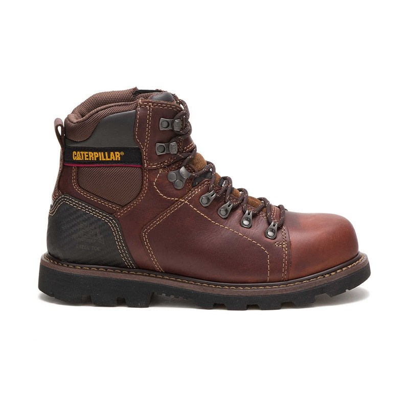 CatFootweat Alaska 2.0 Steel Toe Men\'s Work Boots Brown | 20VCBTQMD