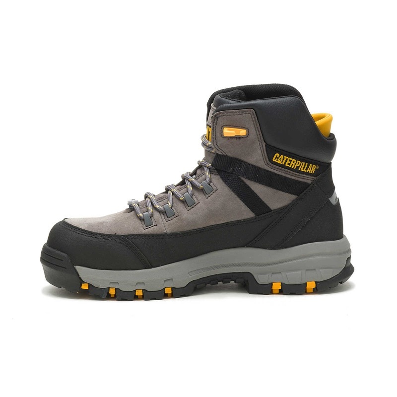 CatFootweat Breakwater Waterproof Thinsulate Carbon Composite Toe Men's Work Boots Grey | 40OFVKXUD