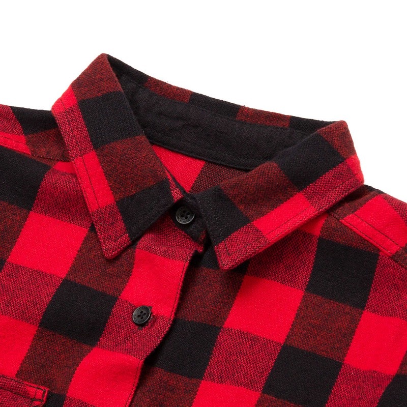 CatFootweat Buffalo Check Heavyweight Shirt Women's Workwear Red | 46BTYXSUK