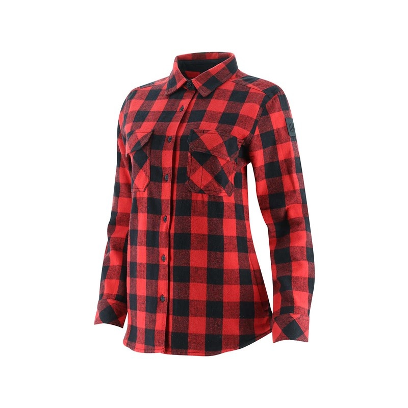 CatFootweat Buffalo Check Heavyweight Shirt Women\'s Workwear Red | 46BTYXSUK