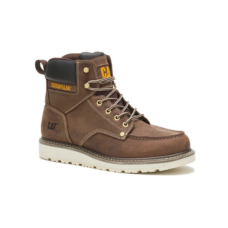 CatFootweat Calibrate Men's Work Boots Khaki | 74GUFOVMX