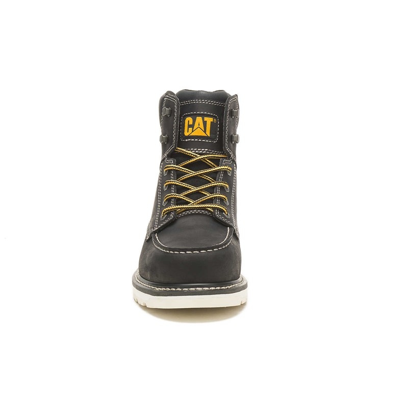 CatFootweat Calibrate Steel Toe Men's Work Boots Black | 13ILSXNBC