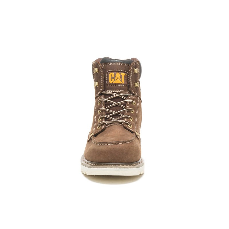 CatFootweat Calibrate Steel Toe Men's Work Boots Khaki | 45BHNMPLE