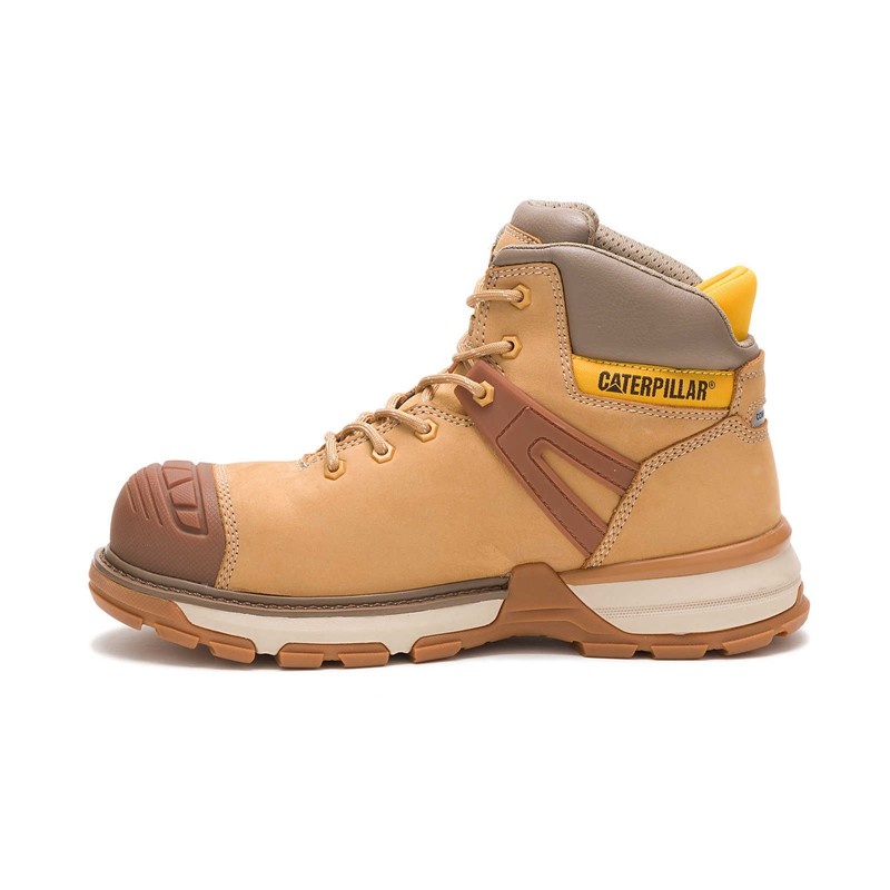 CatFootweat Comfortable Men's Work Boots Orange | 80JGIUQFY