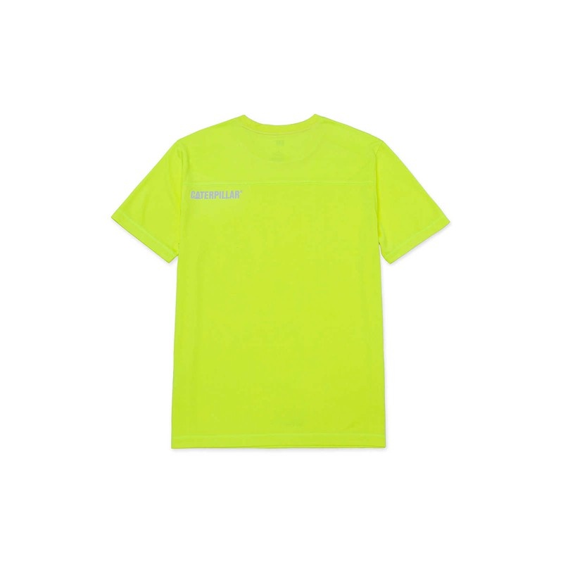 CatFootweat Coolmax Short Sleeve Tee Men's Clothing Yellow | 46BLXDEWZ