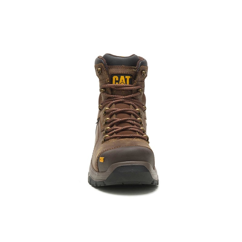 CatFootweat Diagnostic 2.0 Waterproof Steel Toe Men's Work Boots Brown | 20LEBMJNG