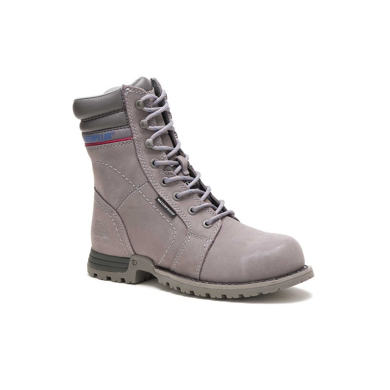 CatFootweat Echo Waterproof Steel Toe Women's Boots Grey | 08JLDAEOF