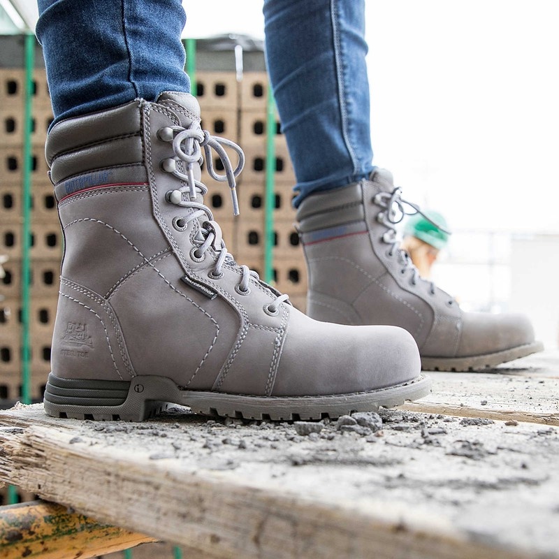 CatFootweat Echo Waterproof Steel Toe Women's Boots Grey | 08JLDAEOF