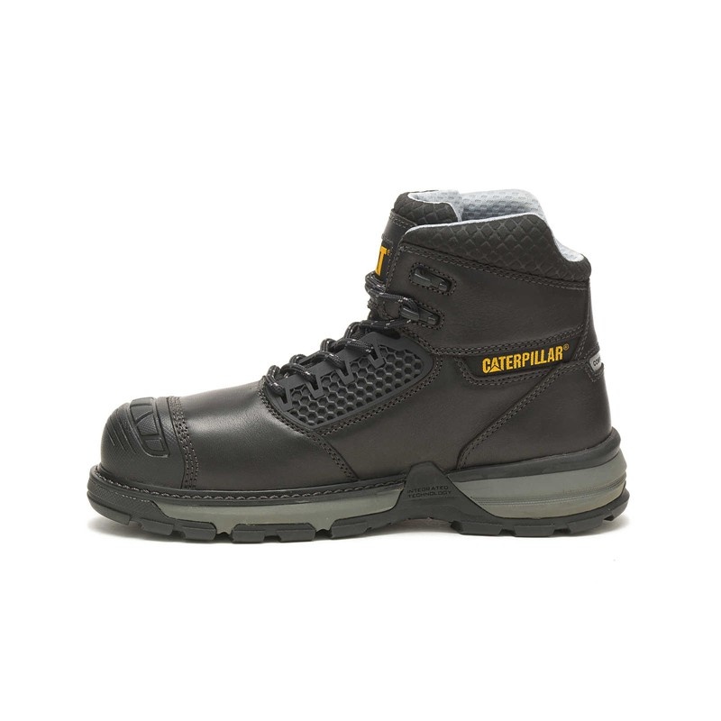 CatFootweat Excavator Superlite Cool Carbon Composite Toe Men's Work Boots Black | 07SZQJMIY