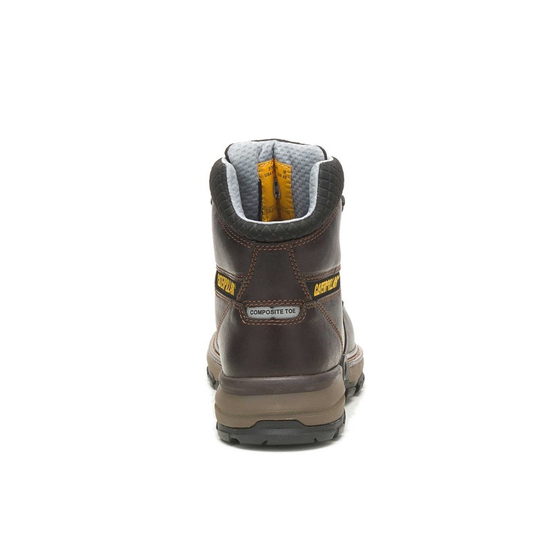 CatFootweat Excavator Superlite Cool Carbon Composite Toe Men's Work Boots Dark Brown | 74GATRYDM