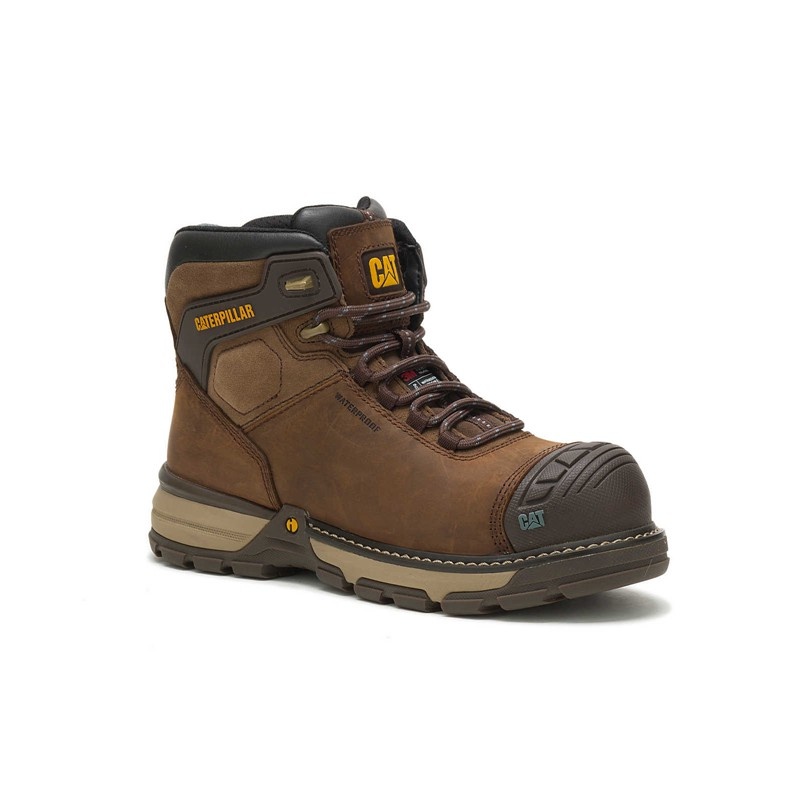 CatFootweat Excavator Superlite Toe Women's Boots Dark Brown | 68VBESOWZ