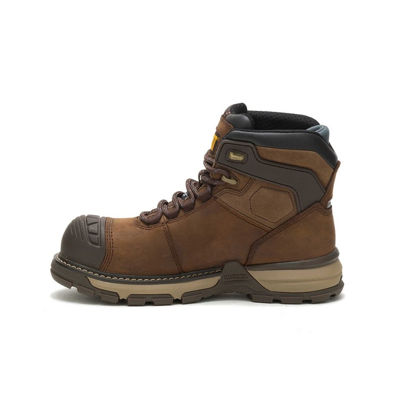 CatFootweat Excavator Superlite Toe Women's Boots Dark Brown | 68VBESOWZ