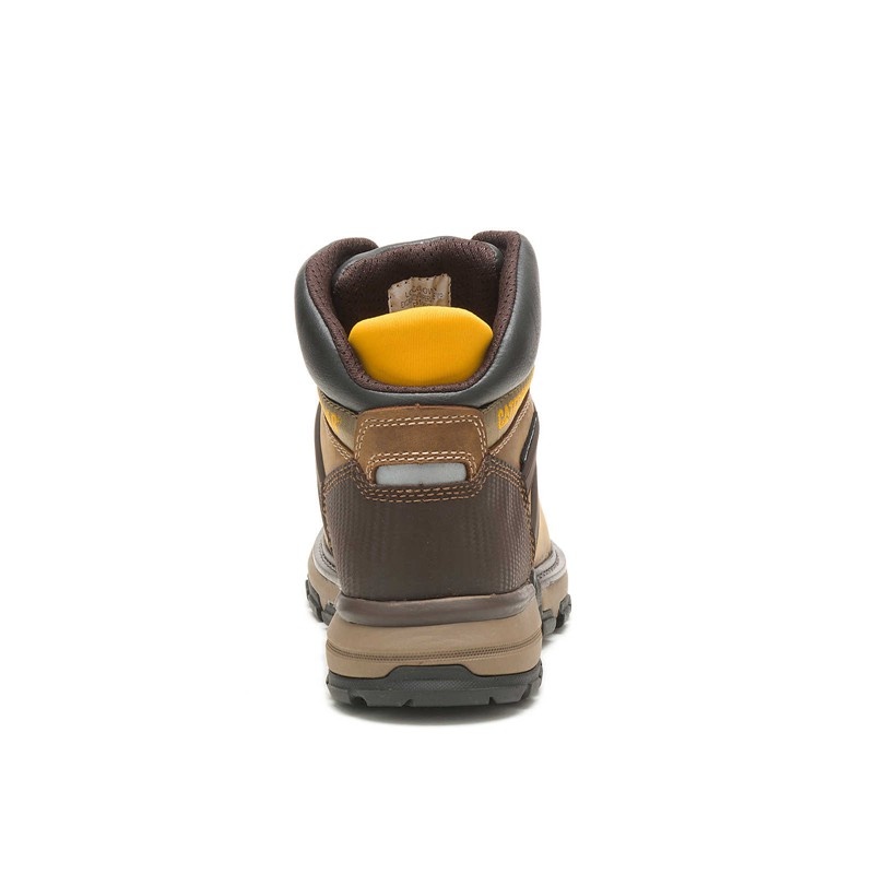 CatFootweat Excavator Superlite Waterproof Soft Toe Men's Work Boots Dark Brown | 82ALFDTVI