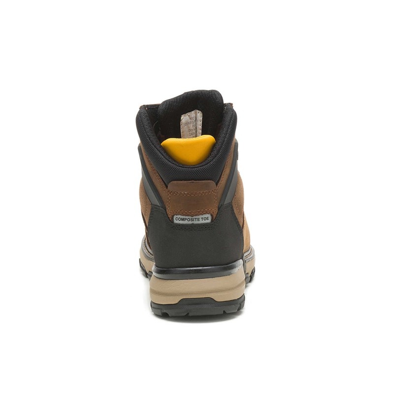 CatFootweat Excavator Superlite Waterproof Thinsulate Carbon Composite Toe Men's Work Boots Dark Brown | 04ZBGEDUM