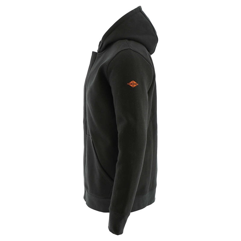 CatFootweat Flame Resistant Midweight Full Zip Hoodie Men's Clothing Black | 93WJRULTG