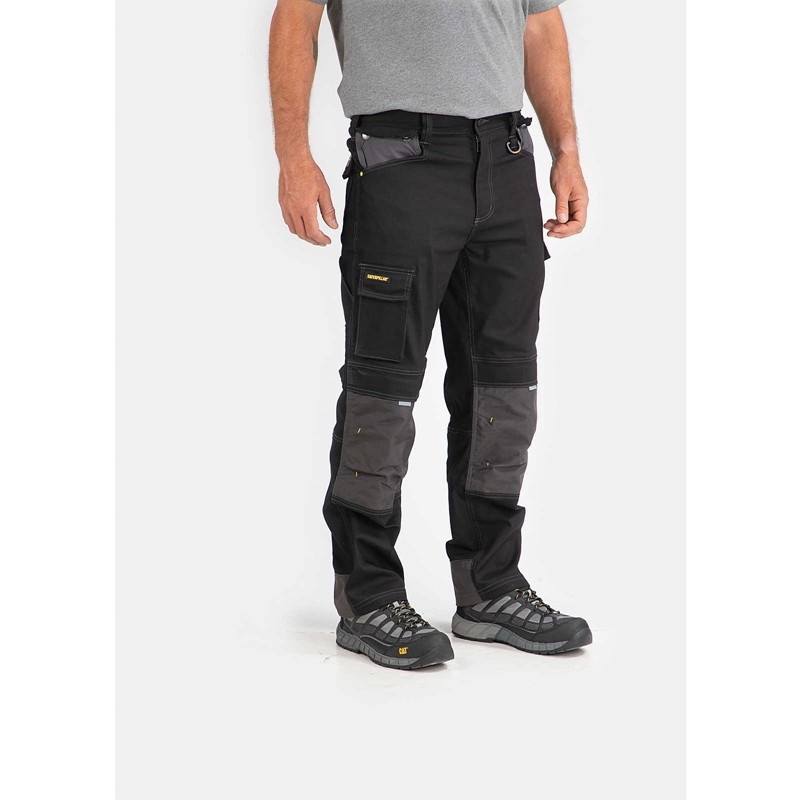 CatFootweat H2o Defender Pant Men's Waterproof Boots Black | 38ATBELYQ