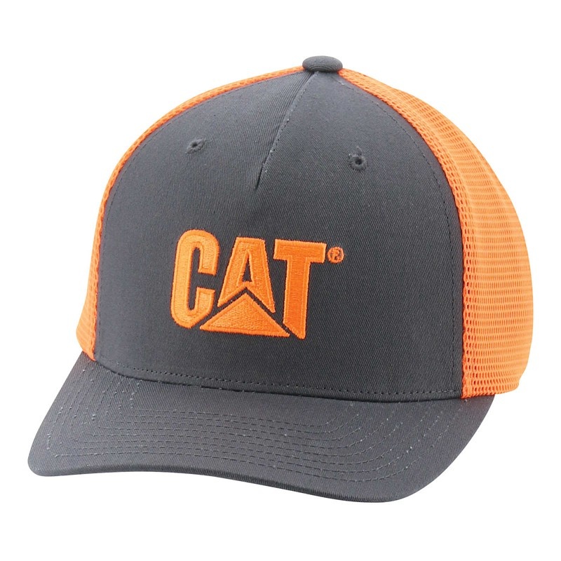 CatFootweat Hi-Vis Mesh Cap Men\'s Clothing Orange | 82MTAZVQB