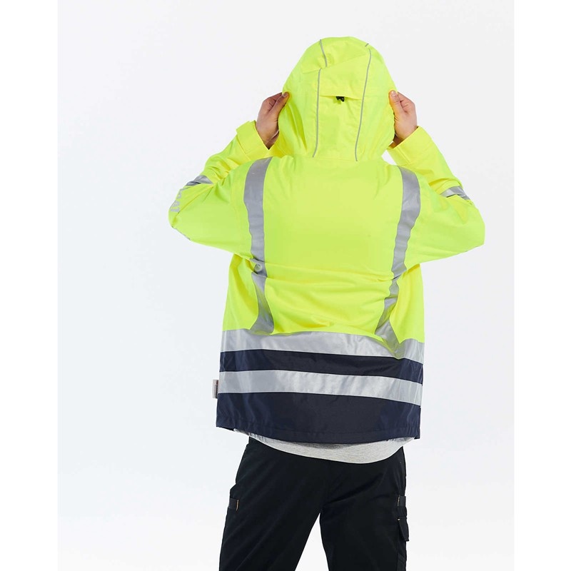 CatFootweat Hi-Vis Rain Jacket Men's Clothing Yellow | 28NMUZHTR