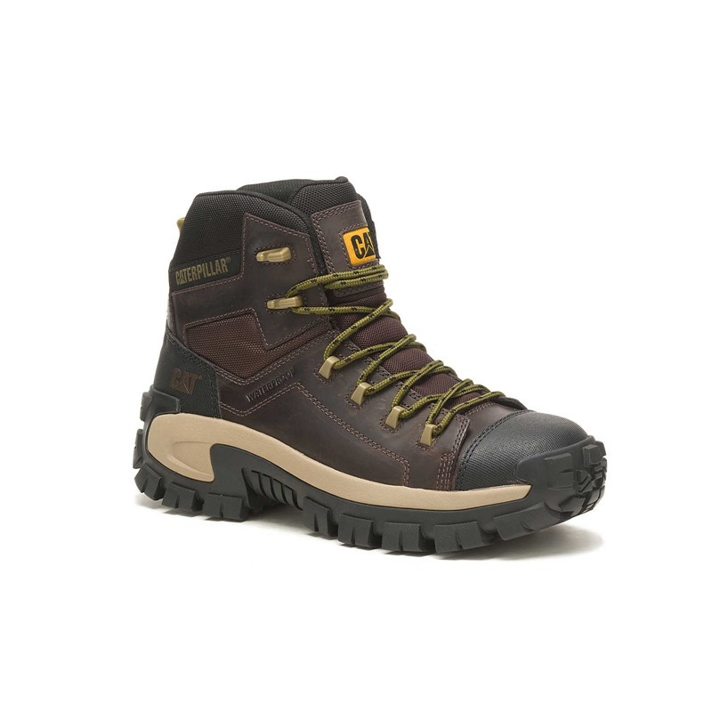 CatFootweat Hiking Style Men's Work Boots Coffee | 50XPWAJZD