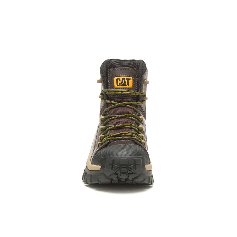 CatFootweat Hiking Style Men's Work Boots Coffee | 50XPWAJZD