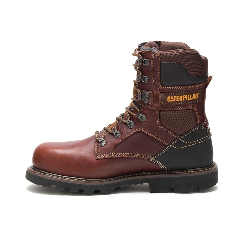 CatFootweat Indiana 2.0 Steel Toe Men's Work Boots Brown | 38MTKHQXB