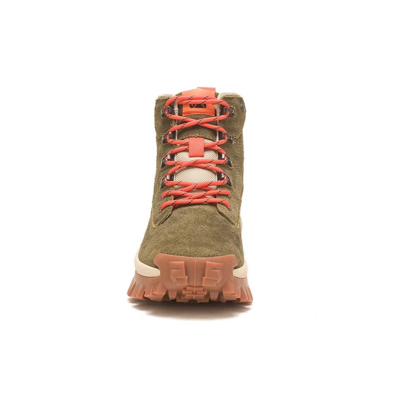 CatFootweat Intruder Ply - Women's Boots Dark Olive | 20XVOBIDT