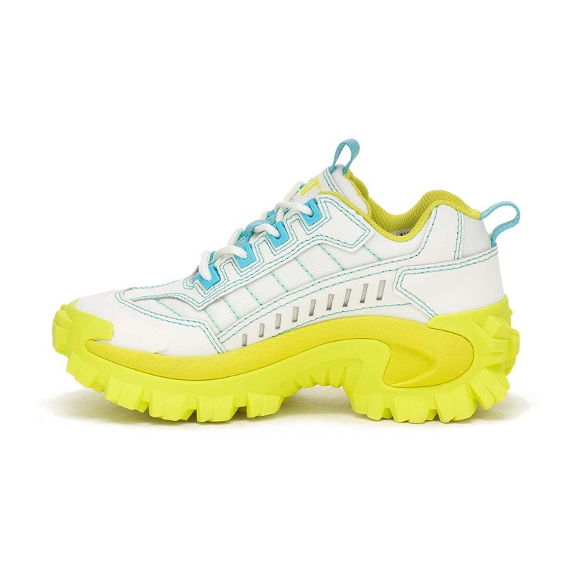 CatFootweat Intruder Supercharged Women's Shoes White / Light Green Yellow | 38NTGHBSR