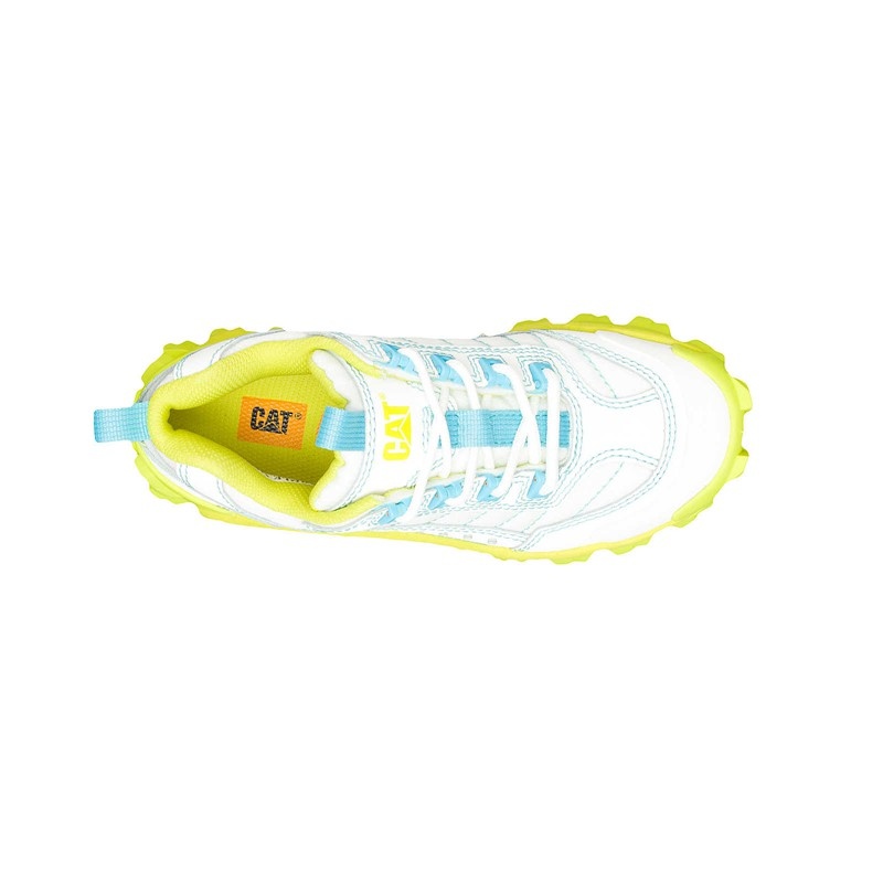 CatFootweat Intruder Supercharged Women's Shoes White / Light Green Yellow | 38NTGHBSR