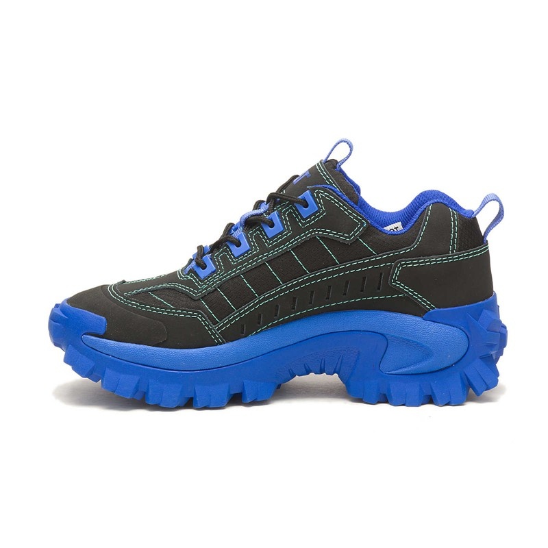 CatFootweat Intruder Supercharged Women's Shoes Black / Blue | 56XURZPTC