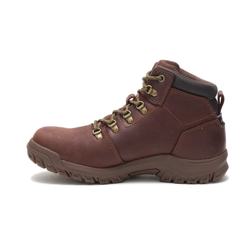 CatFootweat Mae Steel Toe Waterproof Women's Boots Dark Brown | 63WCHRFXV