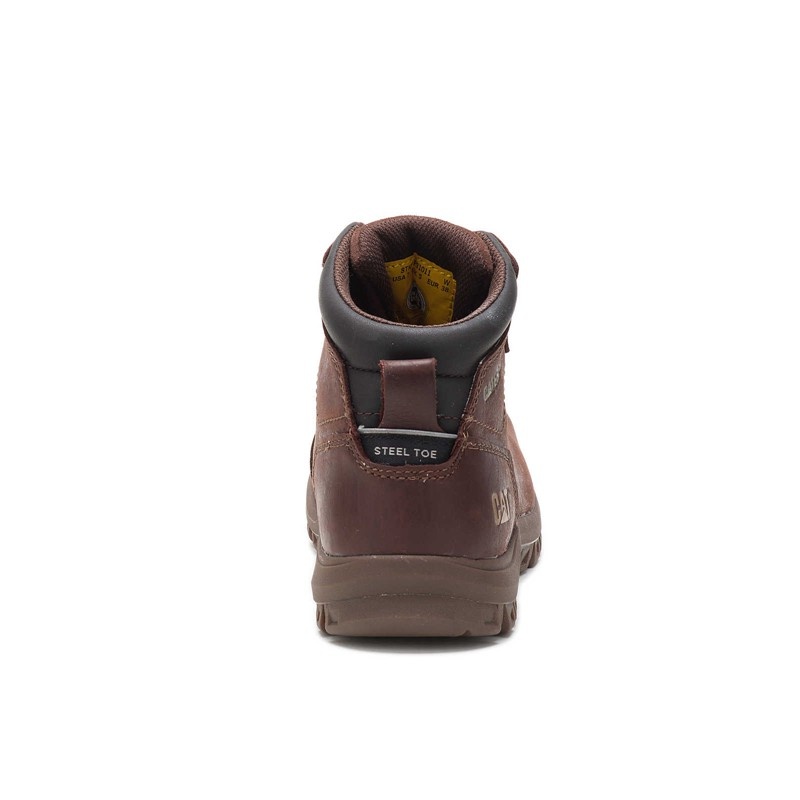 CatFootweat Mae Steel Toe Waterproof Women's Boots Dark Brown | 63WCHRFXV