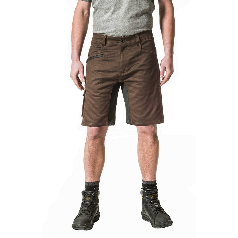 CatFootweat Operator Flex Short Men's Clothing Brown | 01POSGTBC