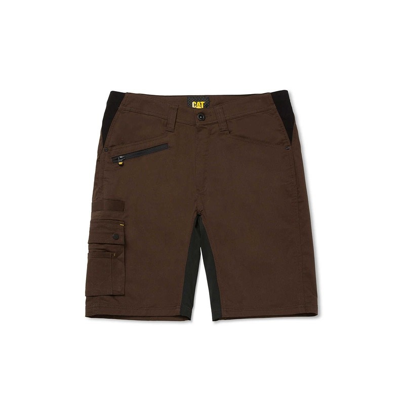 CatFootweat Operator Flex Short Men's Clothing Brown | 01POSGTBC